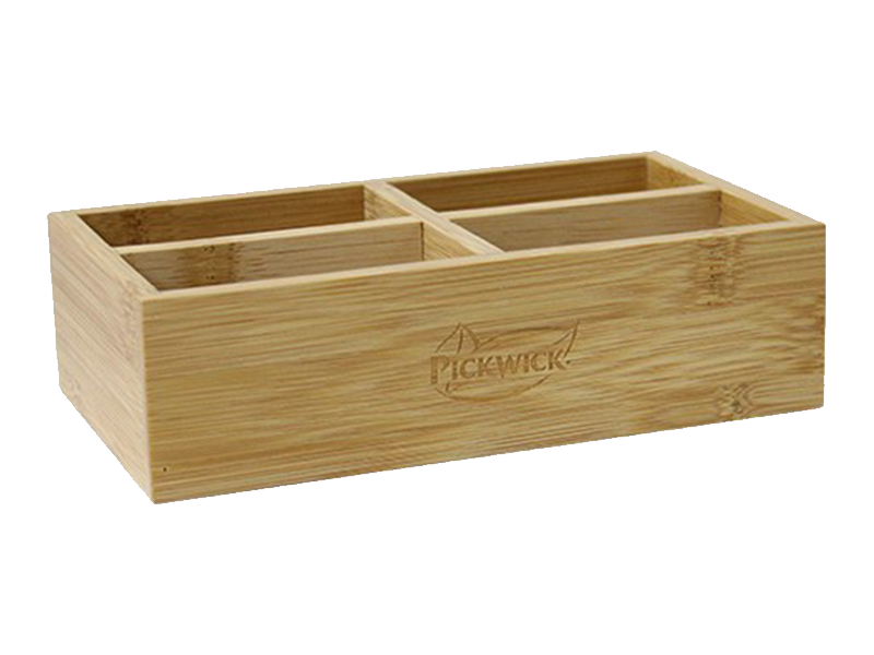 Pickwick Tea Master Selection bamboe 2-vaks thee tray zijkant- 4061203