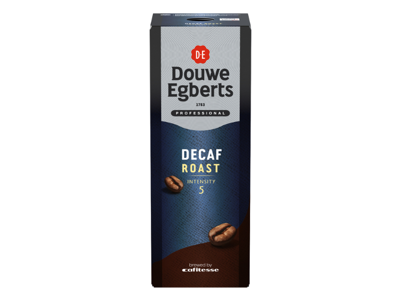 een pak cafeïnevrije d.e cafitesse koffie