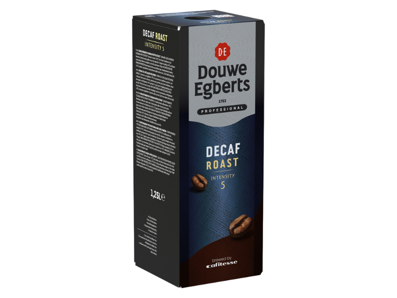 een pak cafeïnevrije d.e caffitesse koffie