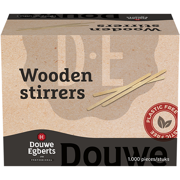 Douwe Egberts Gecertificeerde Houten Roerstaafjes