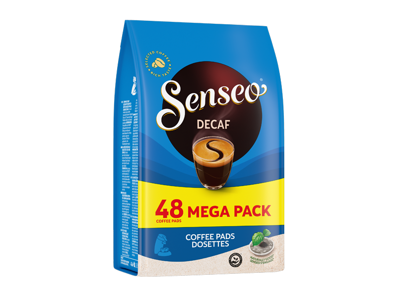 DOUWE EGBERTS SENSEO DÉCAF ROAST GROOTVERPAKKING L side - 4080397