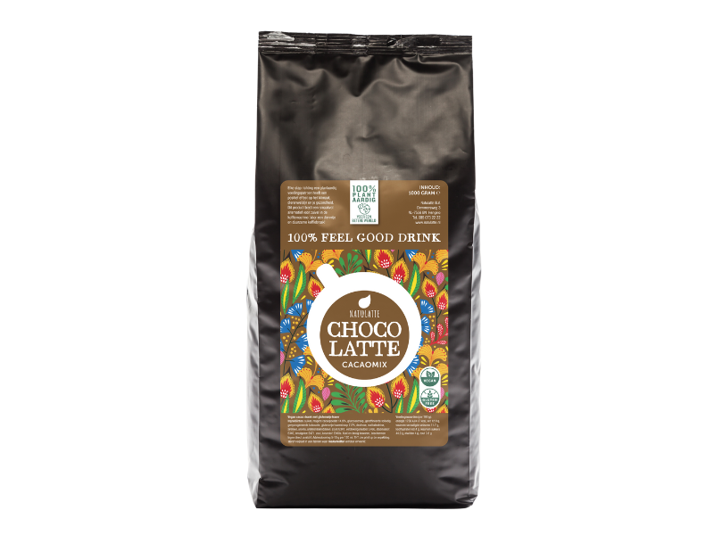 verpakking van plantaardige chocolademelk