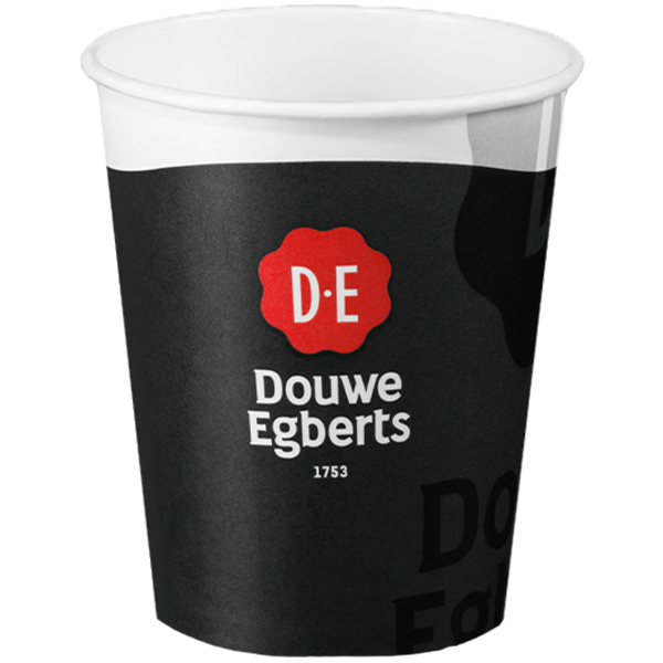 Douwe Egberts 250CC zwarte to-go wegwerpbekers